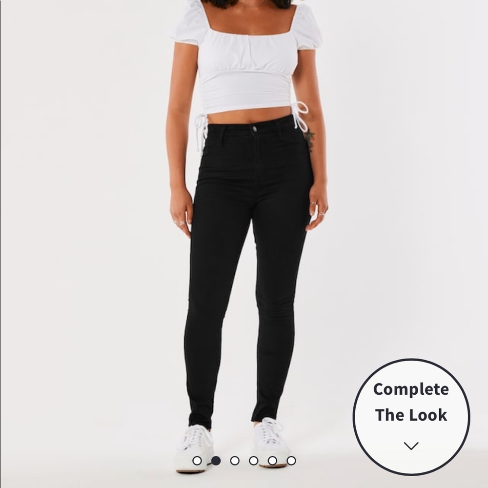 HOLLISTER ULTRA HIGH RISE BLACK JEAN LEGGINGS - NWT